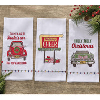 I'll Put A Bug In Santa's Ear Embroidered Dishtowel - Set of 6 Park Designs - The Fox Decor