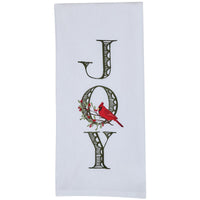 Joy With Cardinal Dishtowel - Set of 6 Park Designs - The Fox Decor
