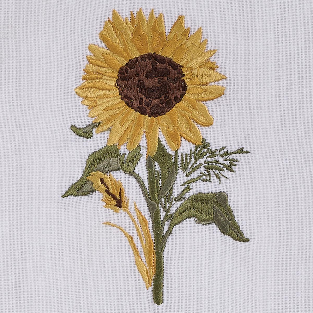 Gold Sunflower Dishtowel Embroidered - Set of 6 Park Designs - The Fox Decor
