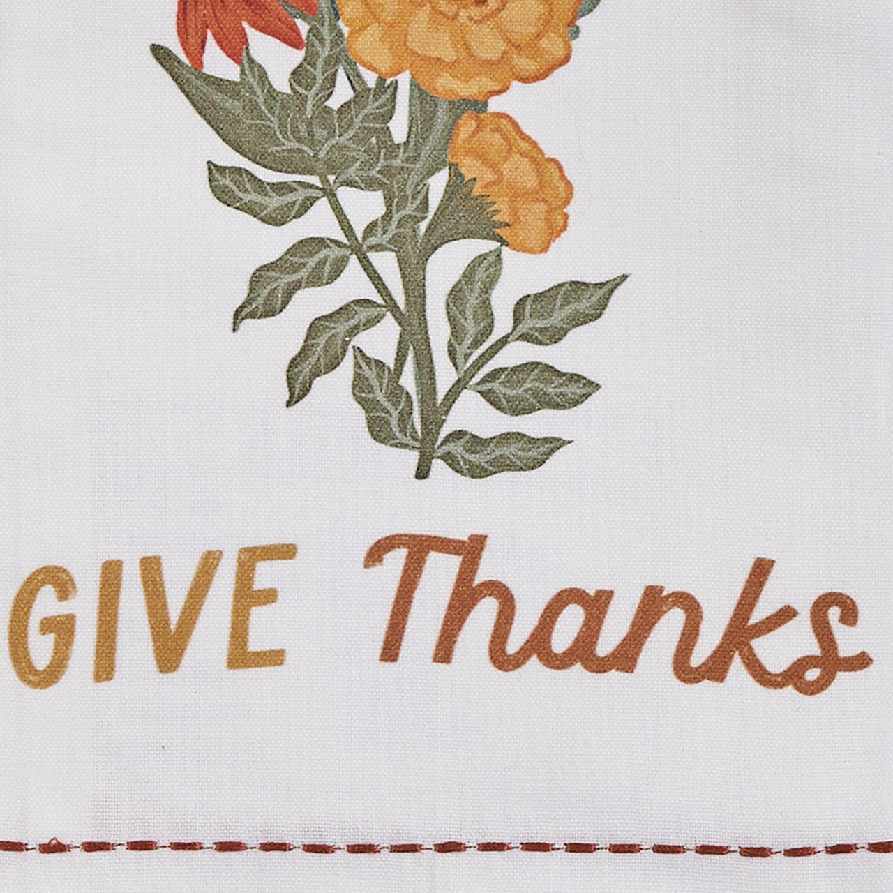 Give Thanks Flower Dishtowel - Set of 6 Park Designs - The Fox Decor