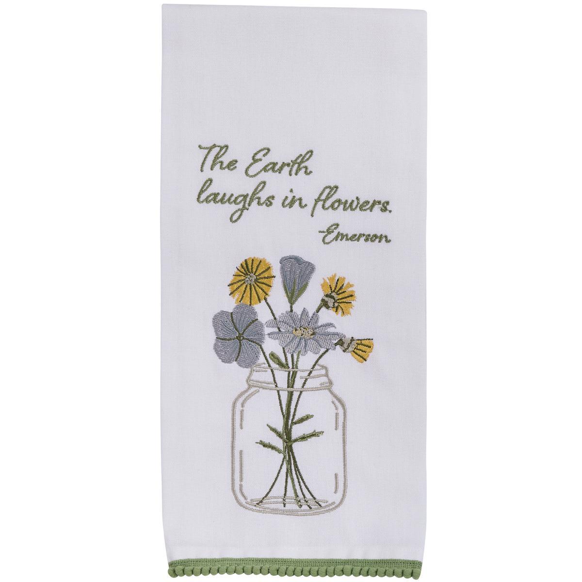Earth Laughs In Flowers Dishtowel - Set of 6 Park Designs - The Fox Decor