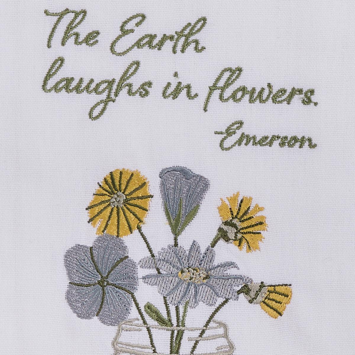 Earth Laughs In Flowers Dishtowel - Set of 6 Park Designs - The Fox Decor