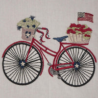Bicycle With Flag Dishtowels - Set of 6 Park Designs - The Fox Decor