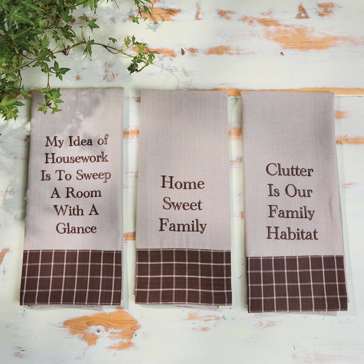 Home Sweet Family Dishtowel - Set of 6 Park Designs - The Fox Decor