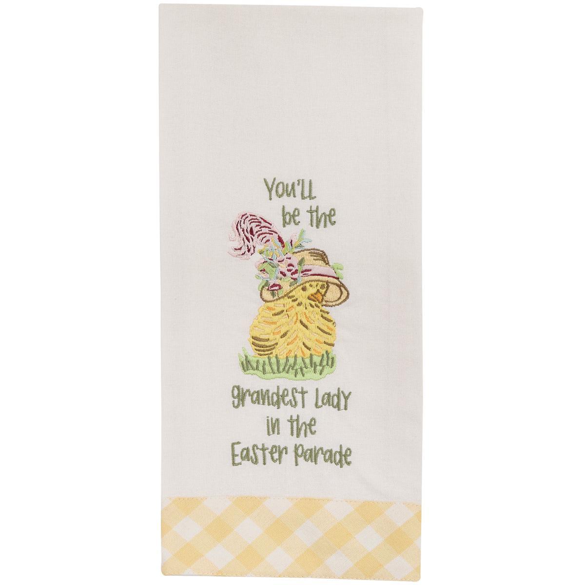 Easter Parade Embroidered Dishtowel - Park Designs - The Fox Decor