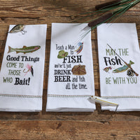 Thumbnail for Good Things Come Embroidered Dishtowels - Set of 6 Park Designs