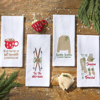 Hot Chocolate Embroidered Dishtowel - Set of 6 Park Designs - The Fox Decor
