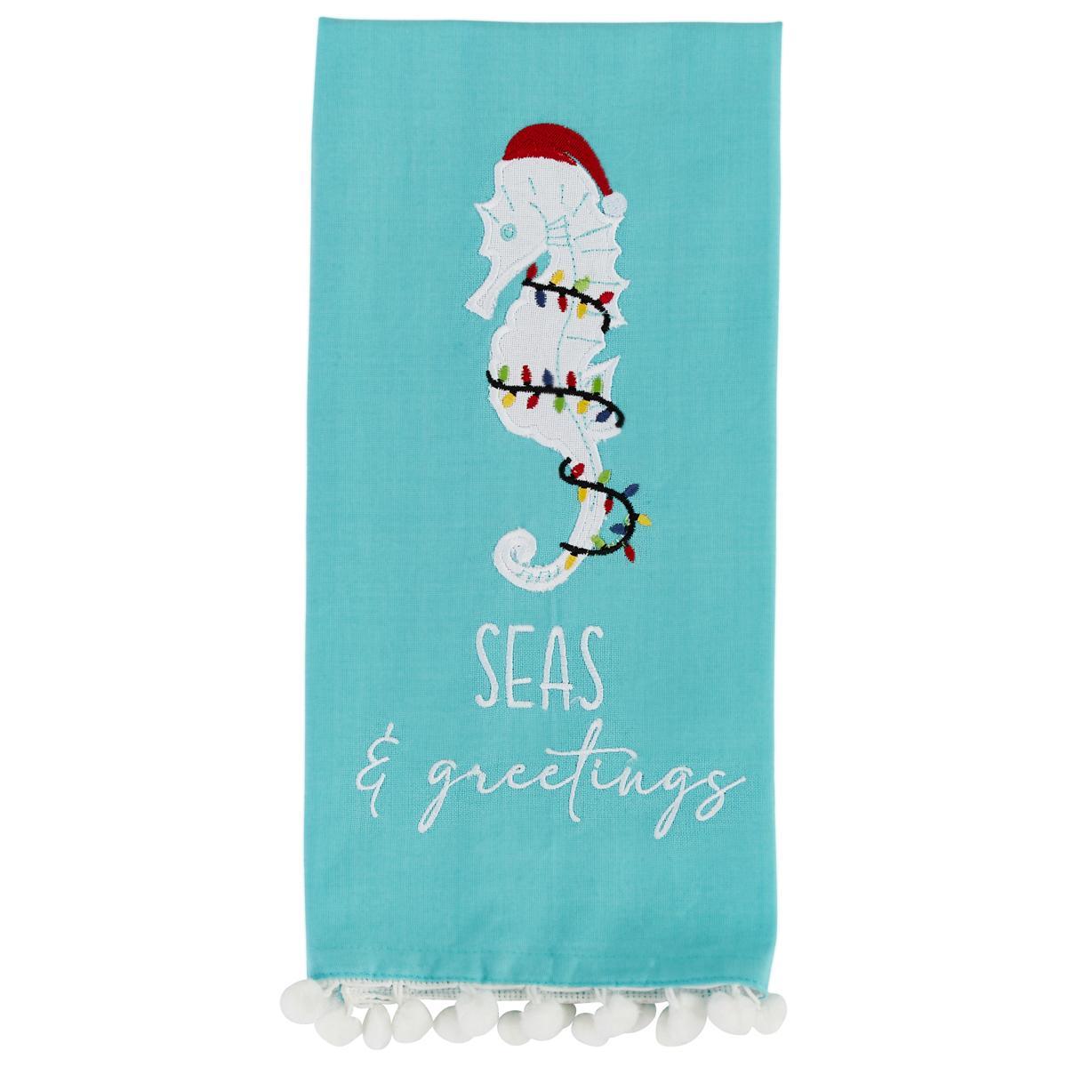 Holiday Sea Horse Dishtowel - Set of 6 Park Designs - The Fox Decor