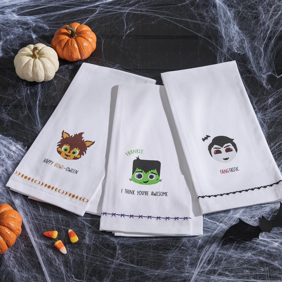 Happy Howl-Oween Dishtowel - Set of 6 Park Designs - The Fox Decor