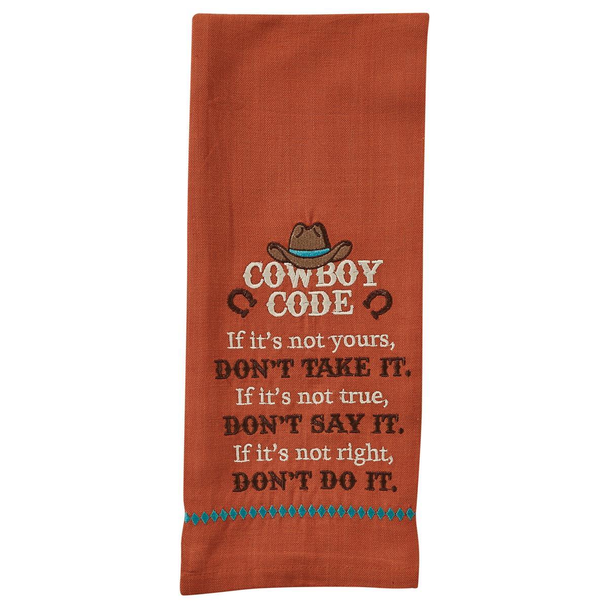 Cowboy Code Dishtowel - Set of 6 Park Designs - The Fox Decor
