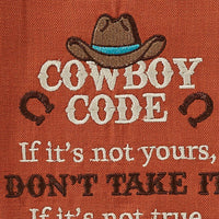 Cowboy Code Dishtowel - Set of 6 Park Designs - The Fox Decor
