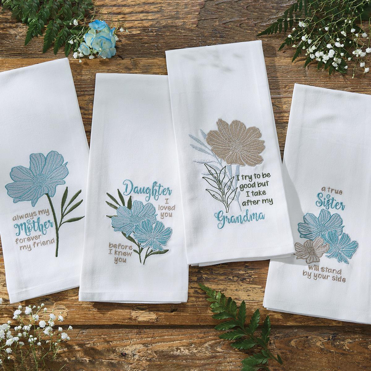 A True Sister Embroidered Dishtowel - Park Designs - The Fox Decor