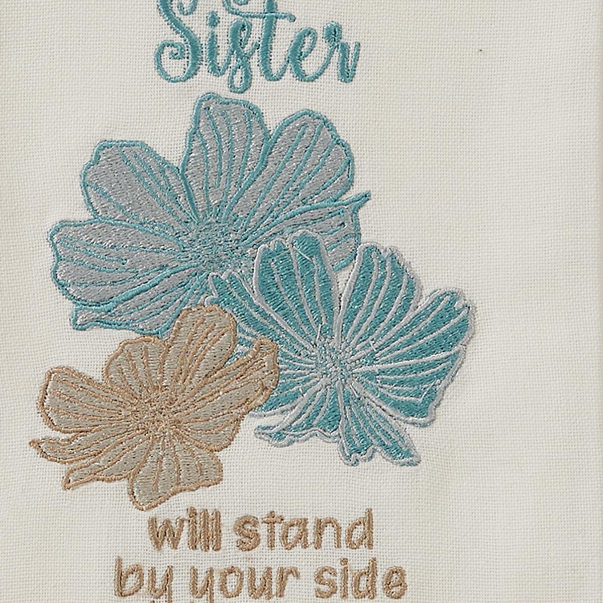 A True Sister Embroidered Dishtowel - Park Designs - The Fox Decor