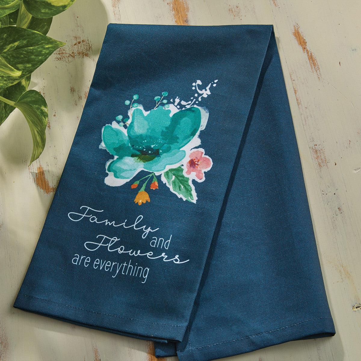 Family And Flowers Decorative Dishtowels - Set of 6 Park Designs