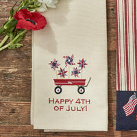 Happy 4Th Of July Embroidered Dishtowel - Set of 2 Park Designs - The Fox Decor