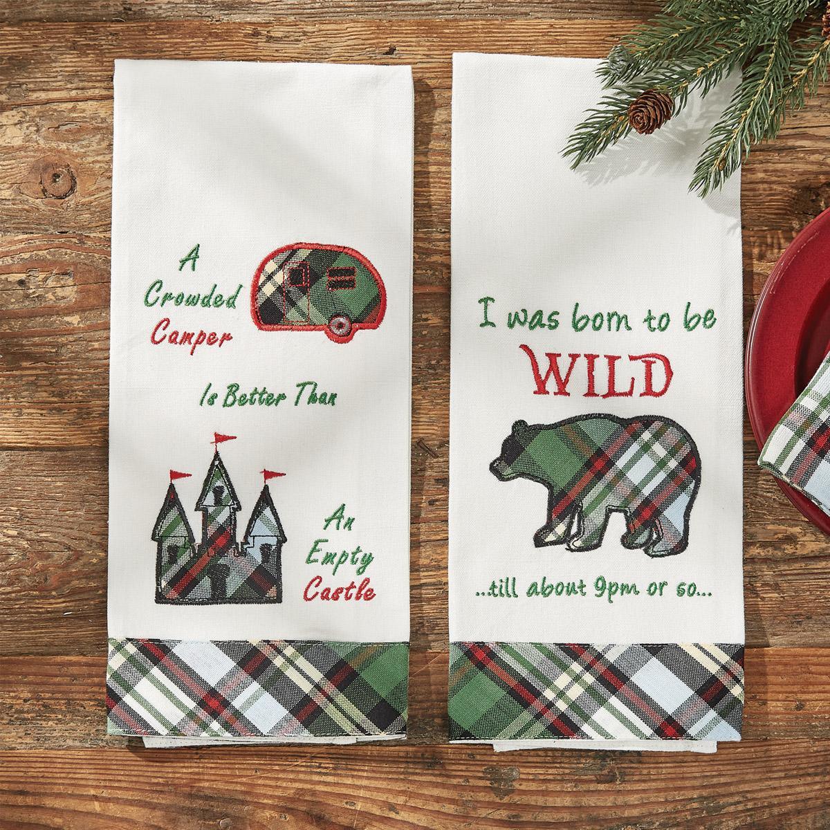 Born To Be Wild Dishtowel - Set of 2 Park Designs - The Fox Decor