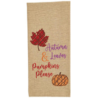 Autumn Leaves Dishtowel - Set of 2 Park Designs - The Fox Decor