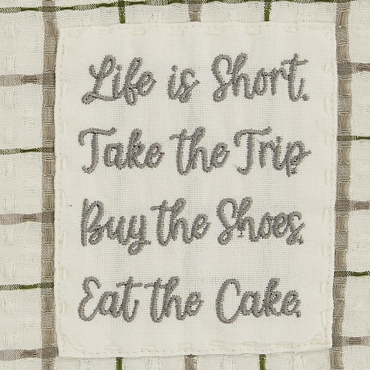 Life Is Short Dishtowel - Set of 2 Park Designs - The Fox Decor