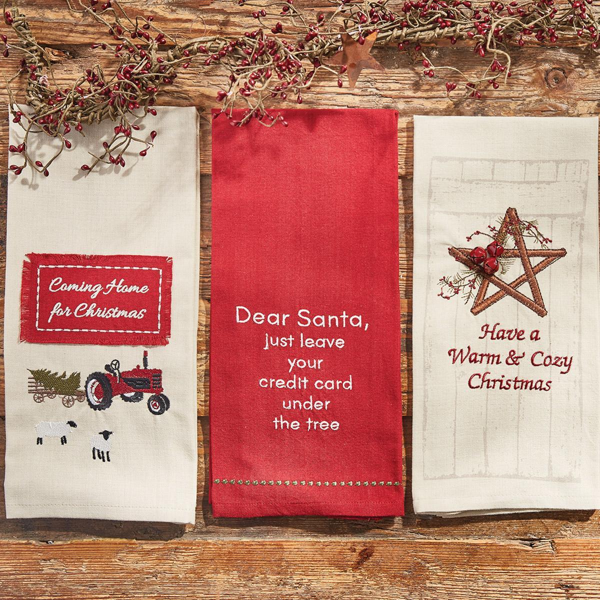 Home For Christmas Dishtowel - Set of 2 Park Designs - The Fox Decor