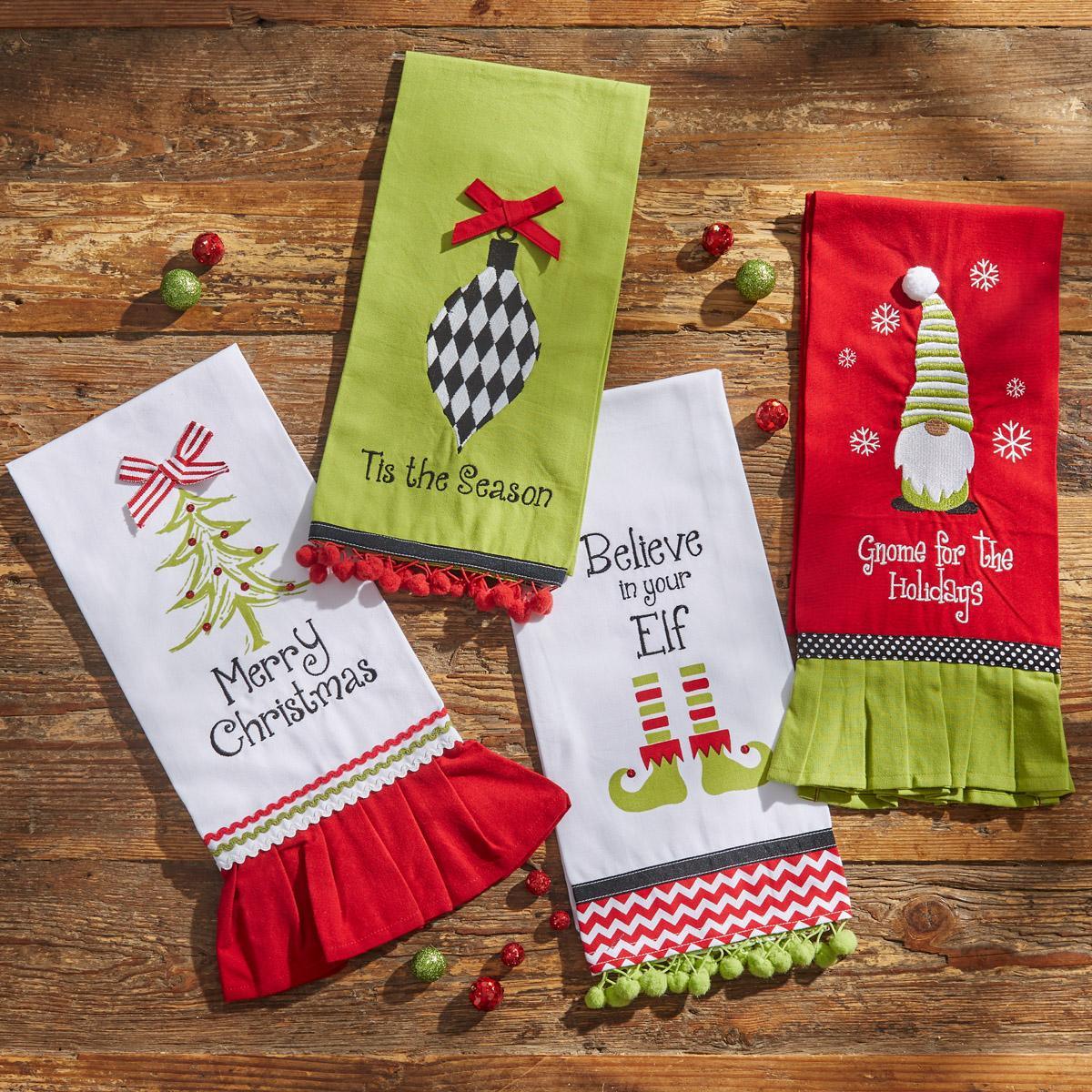 Believe In Your Elf Decorative Dishtowels - Park Designs - The Fox Decor