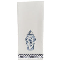 Thumbnail for Chinois Printed/Embroidered Temple Jar Dishtowel - Set of 2 Park Designs - The Fox Decor
