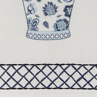 Thumbnail for Chinois Printed/Embroidered Temple Jar Dishtowel - Set of 2 Park Designs - The Fox Decor