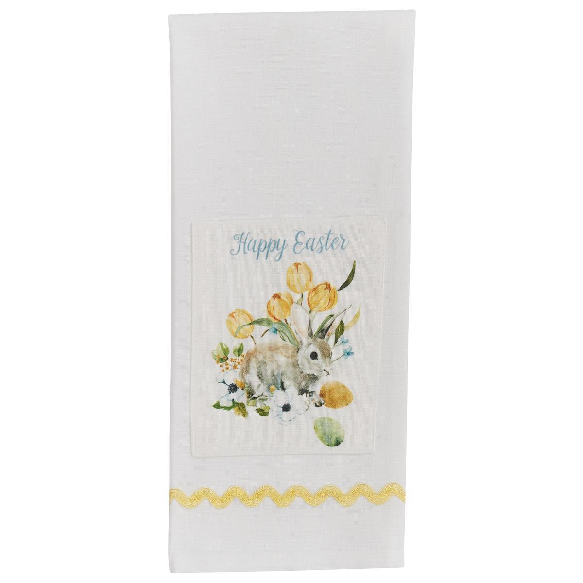 Happy Easter Printed Dishtowel - Set of 2 Park Designs - The Fox Decor