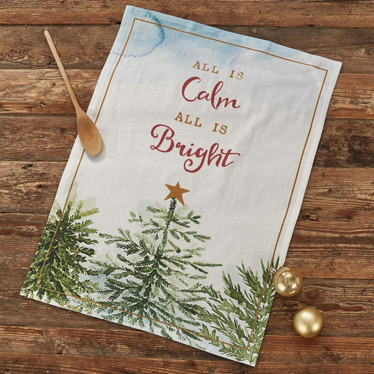 Calm And Bright Dishtowel - Set of 2 Park Designs - The Fox Decor