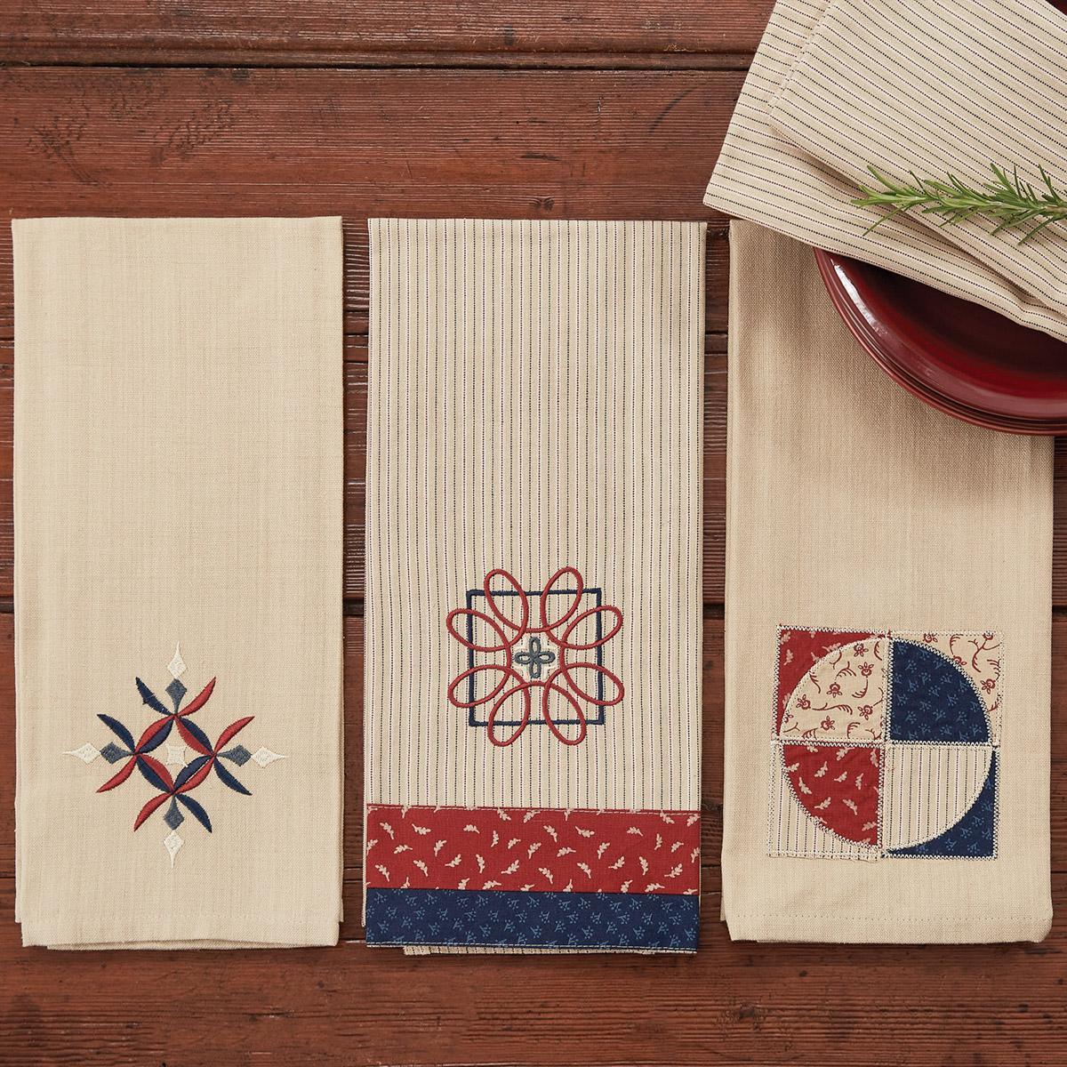 Embroideredroidered Medallion Dishtowel - Park Designs - The Fox Decor