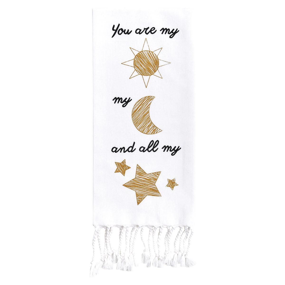 Sun Moon Stars Decorative Dishtowel - The Fox Decor