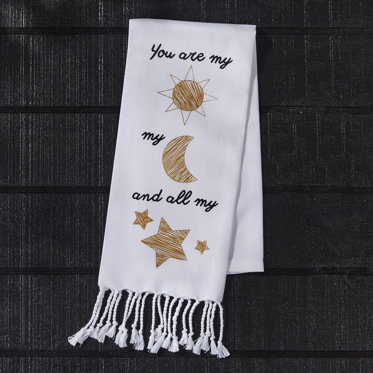 Sun Moon Stars Decorative Dishtowel - The Fox Decor