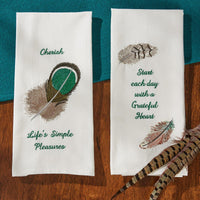 Start Each Day Embroidered Dishtowel - The Fox Decor