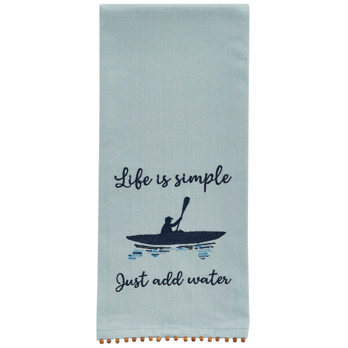 Just Add Water Embrioidered Dishtowel - Set of 2 Park Designs - The Fox Decor