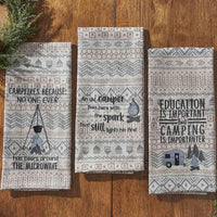 An Old Camper Lives Here Embroidered Dishtowel - Set of 2 Park Designs - The Fox Decor