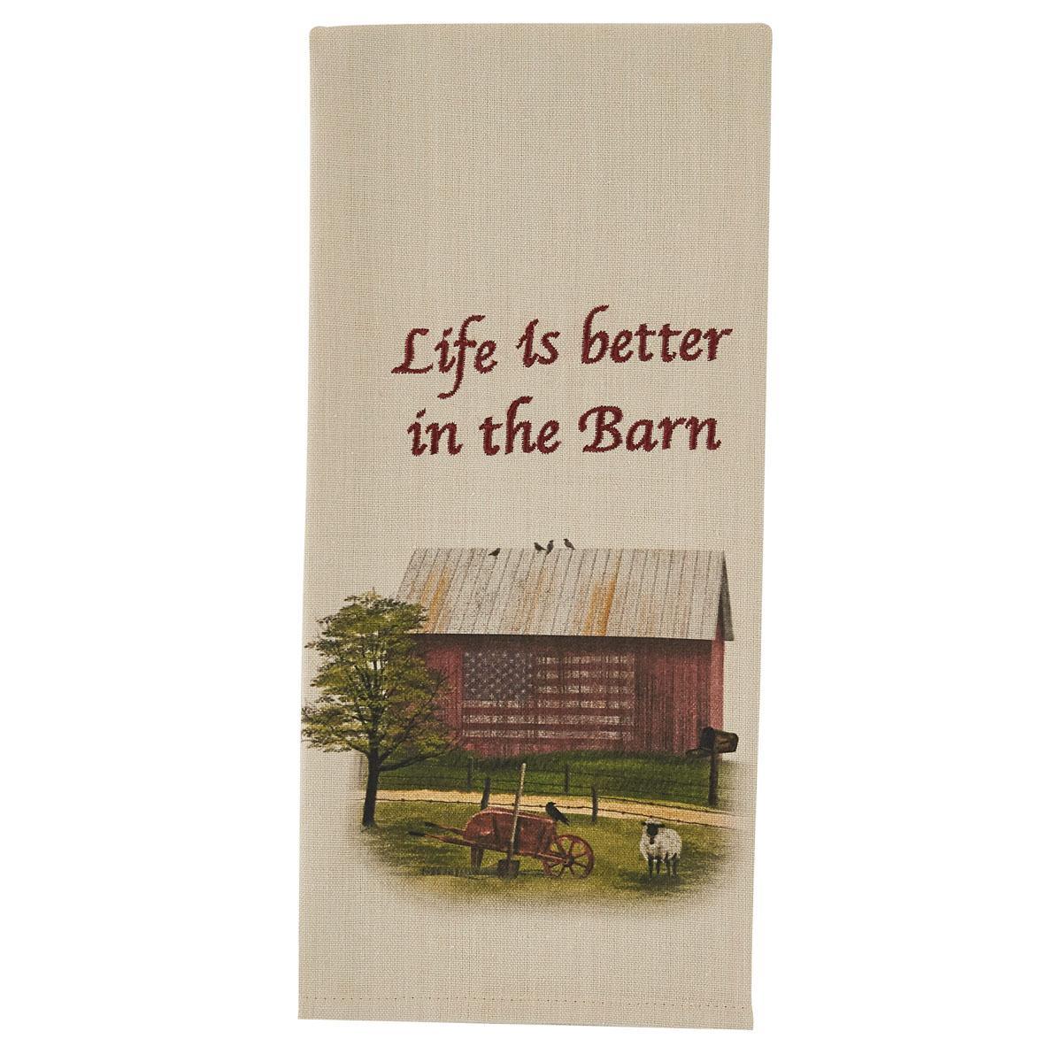Life In Barn Dishtowel - Set of 2 Park Designs - The Fox Decor