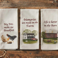 Life In Barn Dishtowel - Set of 2 Park Designs - The Fox Decor
