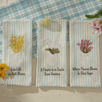 Forsythia Applique Embroidery Dishtowel - Set of 2 Park Designs - The Fox Decor