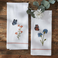 Apricot Flower Decorative Dishtowel - Set of 2 Park Designs - The Fox Decor