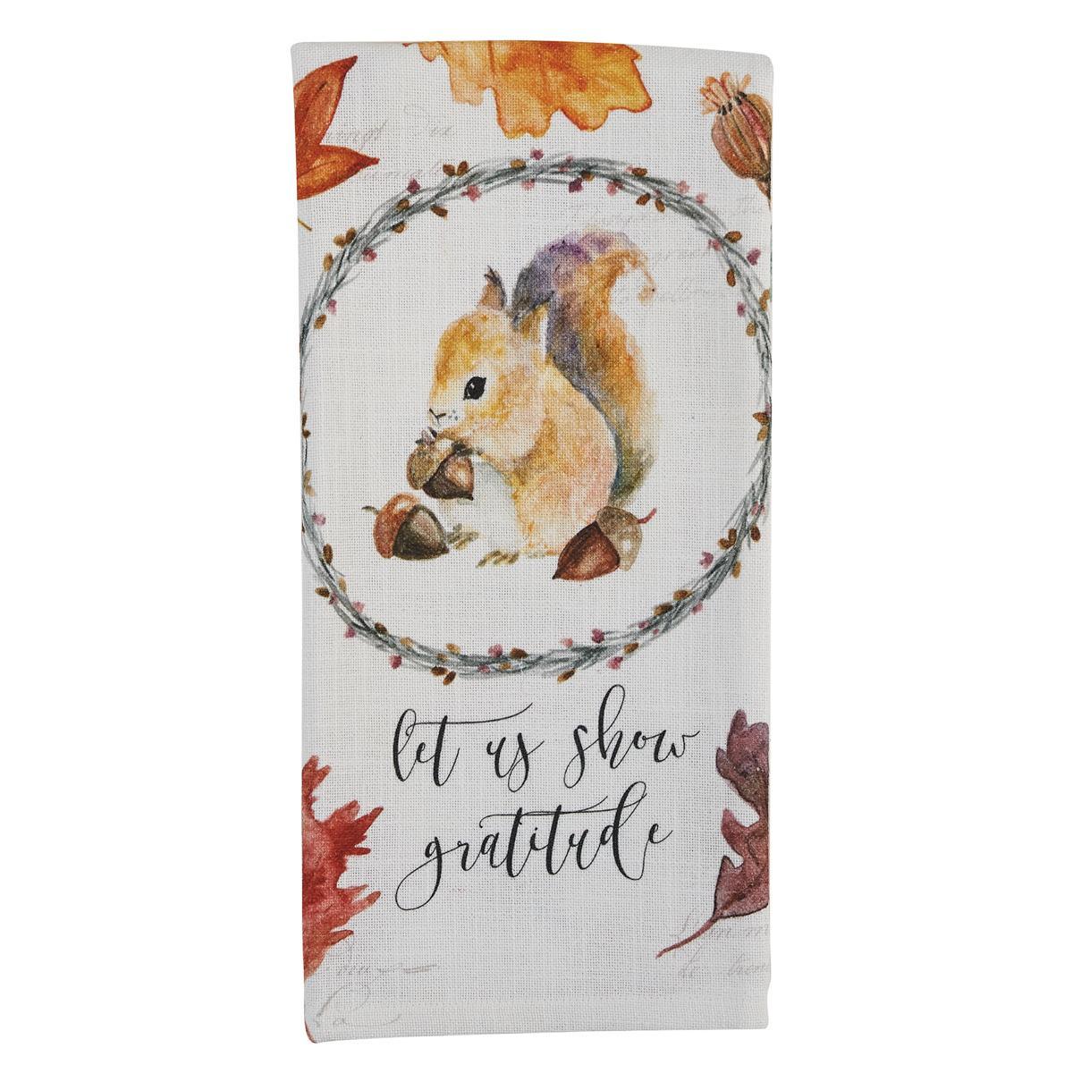 Harvest Home Squirrel Dishtowels - Set of 2 Park Designs - The Fox Decor