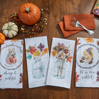 Harvest Home Mason Jar Leaves Dishtowels - Set of 2 Park Designs - The Fox Decor