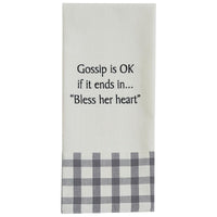 Gossip Is Ok Embroidered Dishtowel - Set of 2 Park Designs - The Fox Decor