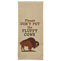 Fluffy Cows Embroidered Dishtowel - Set of 2 Park Designs - The Fox Decor