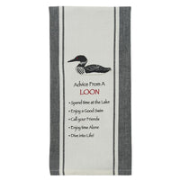 Advice From A Loon Printed Embroidered Dishtowel - Park Designs - The Fox Decor