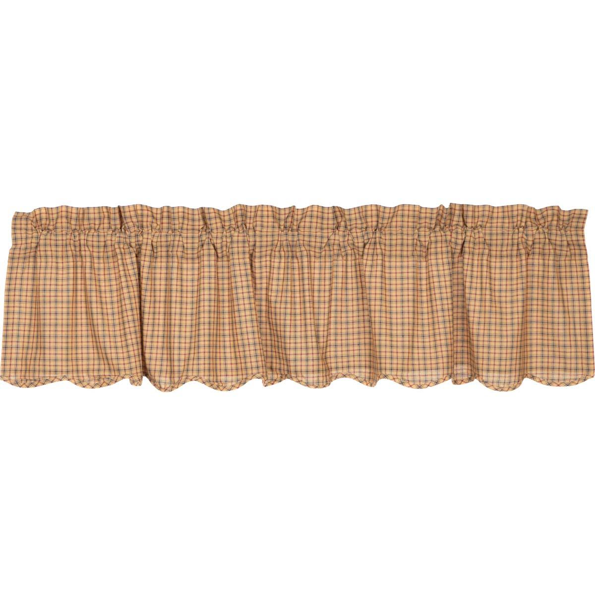 Millsboro Valance Curtain Scalloped 16x72 - The Fox Decor