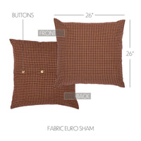 Patriotic Patch Euro Sham Fabric 26x26 VHC Brands