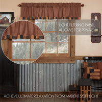Thumbnail for Patriotic Patch Valance Curtain Block Border 16x72