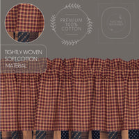 Thumbnail for Patriotic Patch Valance Curtain Block Border 16x72