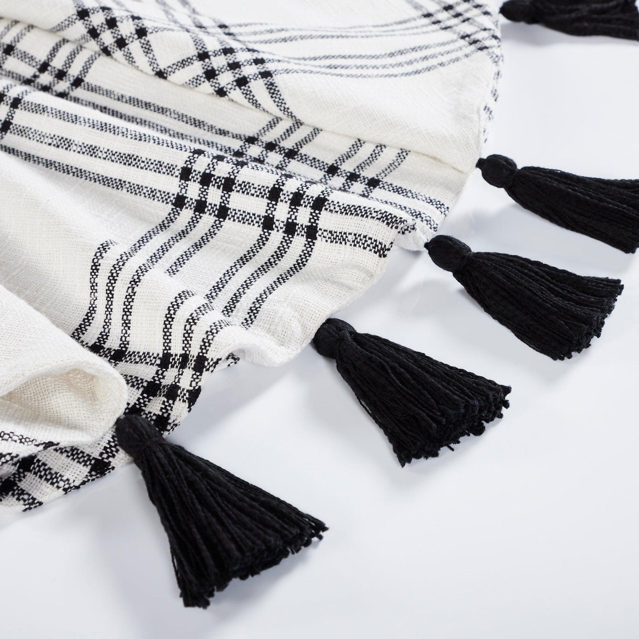 Black Plaid Tree Skirt 55 - The Fox Decor