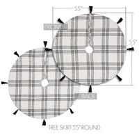 Thumbnail for Black Plaid Tree Skirt 55 - The Fox Decor