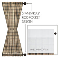 Thumbnail for Cider Mill Plaid Door Panel Curtain 72x40 VHC Brands - The Fox Decor